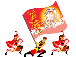 京都さくらよさこいは各会場でよさこい踊りを披露します